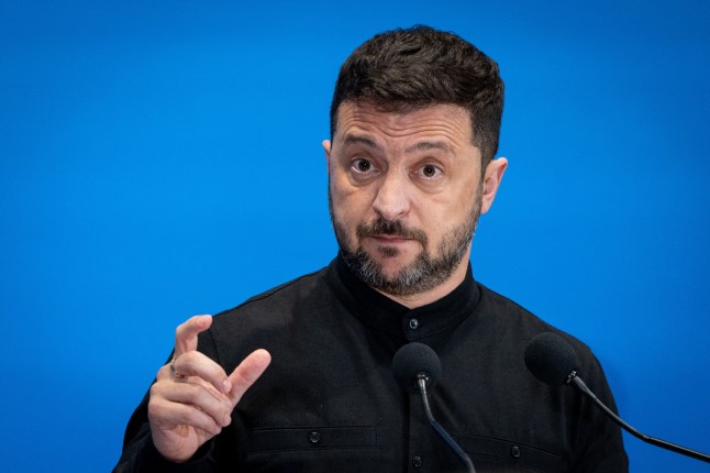 Mandatory Credit: Photo by Stefano Costantino/SOPA Images/Shutterstock (15395290f) Ukrainian President Volodymyr Zelensky addresses a press conference at Ukraine Recovery Conference 2025 (URC2025) at the Roma Convention Centre "La Nuvola". Volodymyr Zelensky press conference in Rome, Italy - 10 July 2025