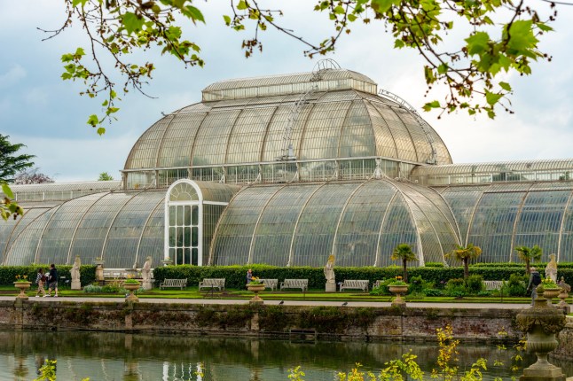 Kew Garden greenhouse exterior.